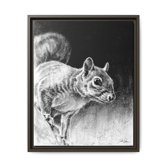 "Squirrel" Framed Canvas