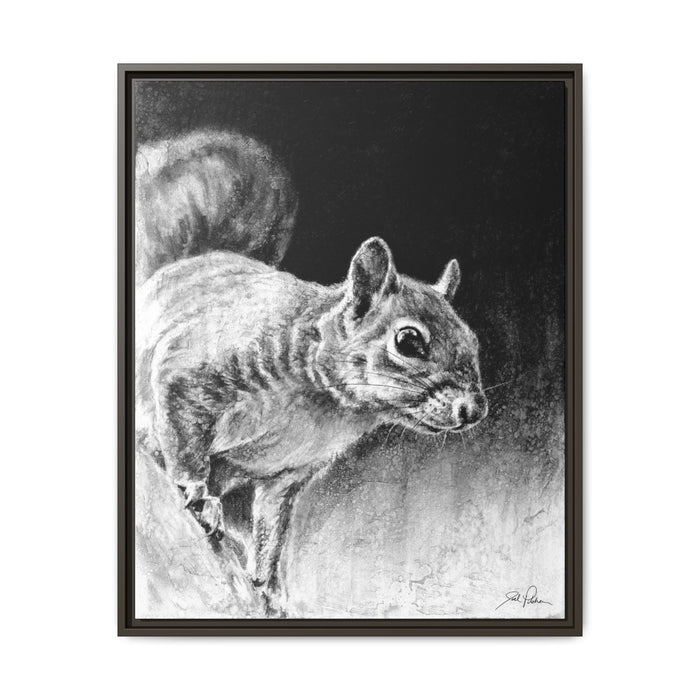 "Squirrel" Framed Canvas