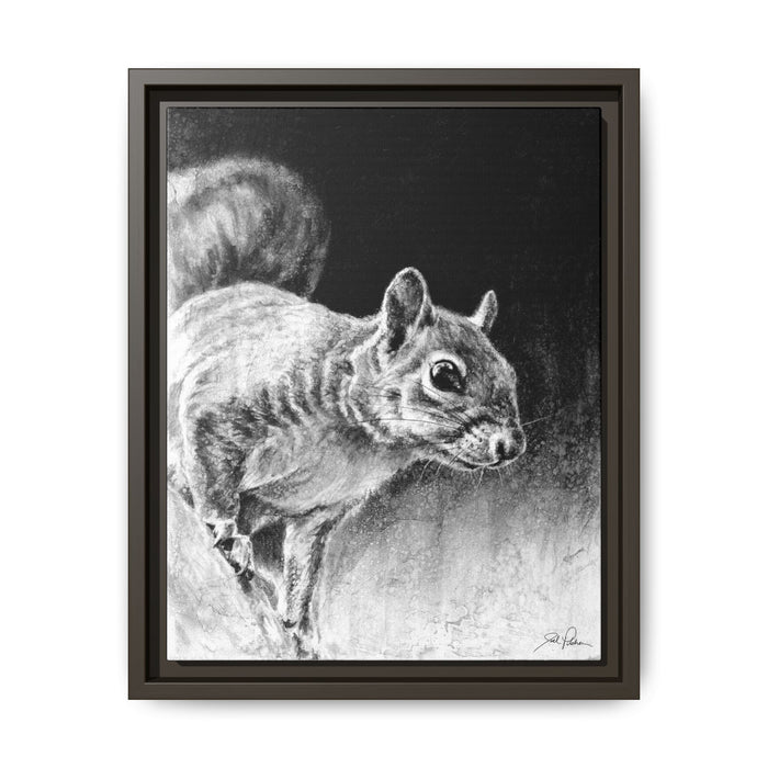 "Squirrel" Framed Canvas