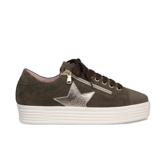 Star: Mocha Suede & Metallic Shoes Sole Bliss