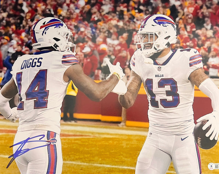 Stefon Diggs Signed Celebrating with Gabriel Davis 16x20 Photo CLEARANCE TSE Buffalo