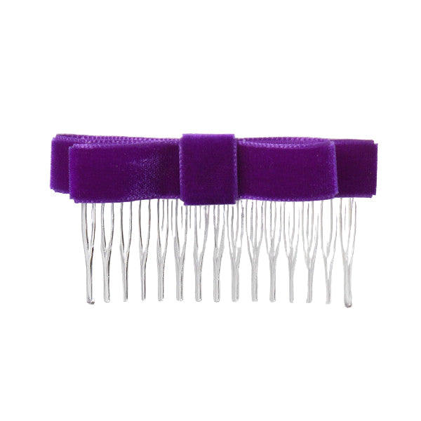 Straight Velvet Hair ribbons on Combs