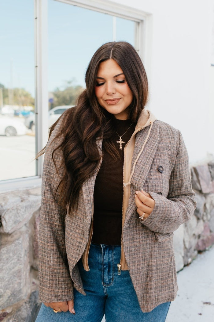 Street Smart Plaid Blazer - Macoma Boutique240 Jackets/Blazers