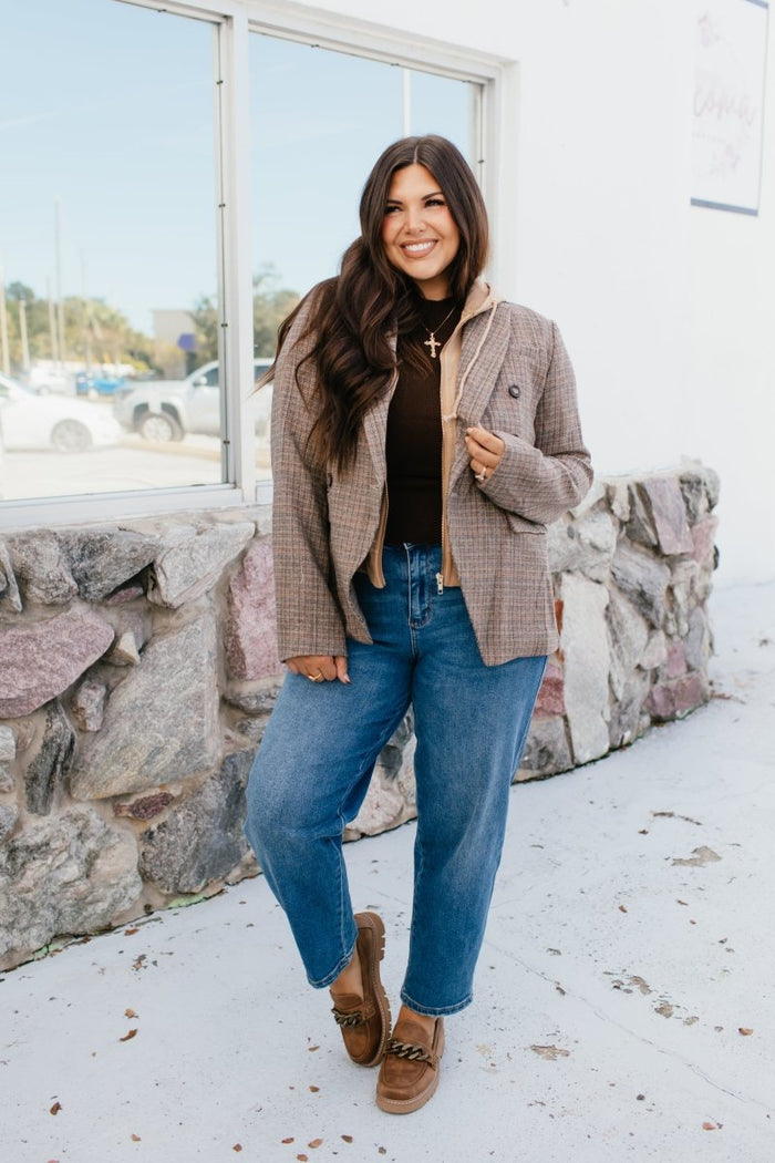 Street Smart Plaid Blazer - Macoma Boutique240 Jackets/Blazers