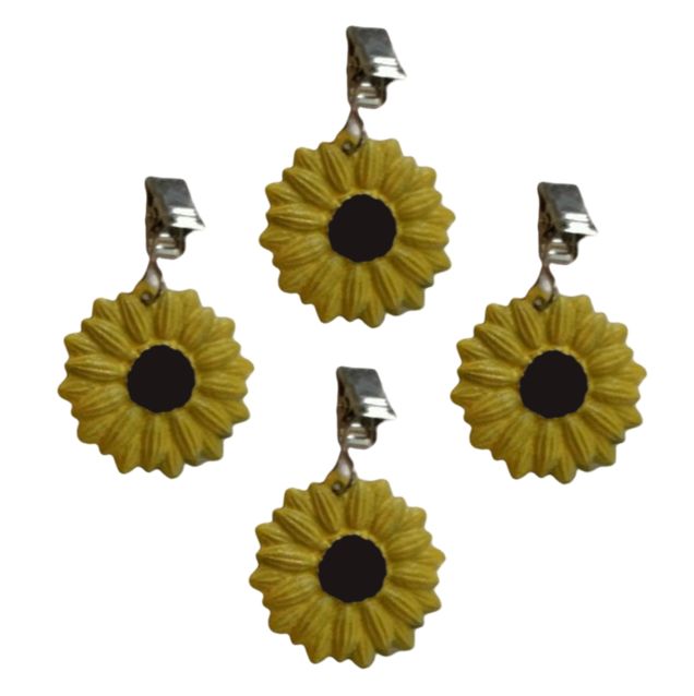 Sunflower Tablecloth Weights with Metal Clips for Outdoor Garden Party Picnic Table Covers