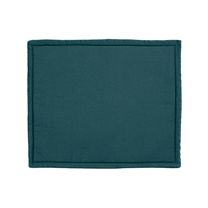 Dog crate liner. Green, On white back ground.