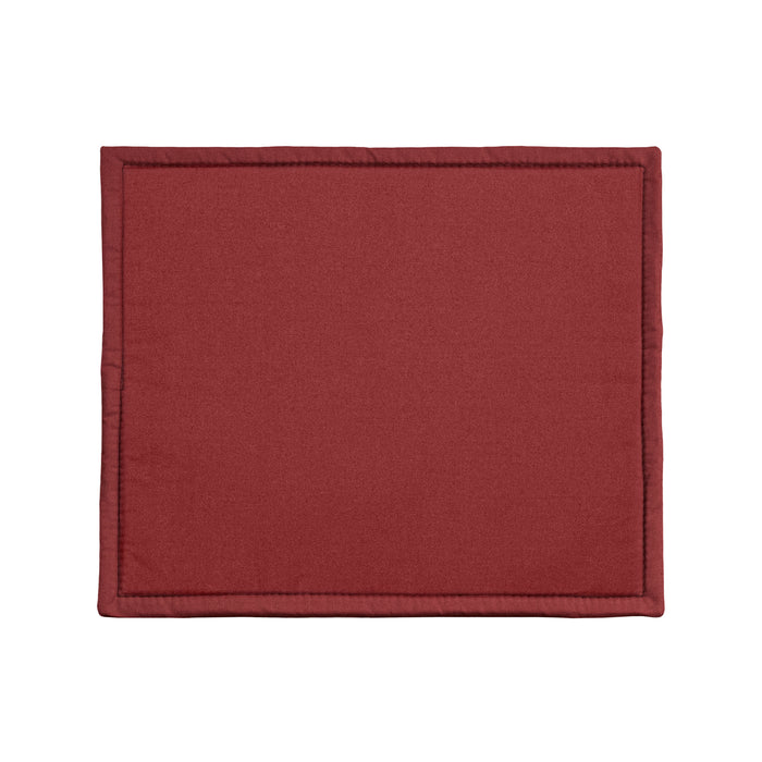 Dog crate liner. Red, On white back ground.