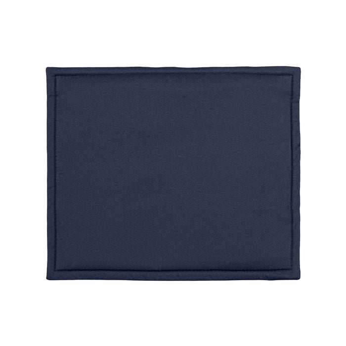 Dog crate liner. Navy, On white back ground.