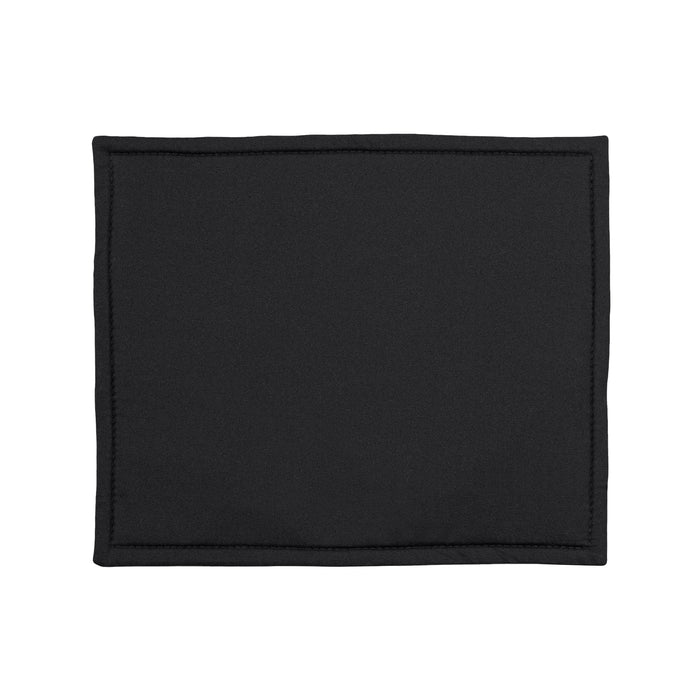 Dog crate liner. Black, On white back ground.