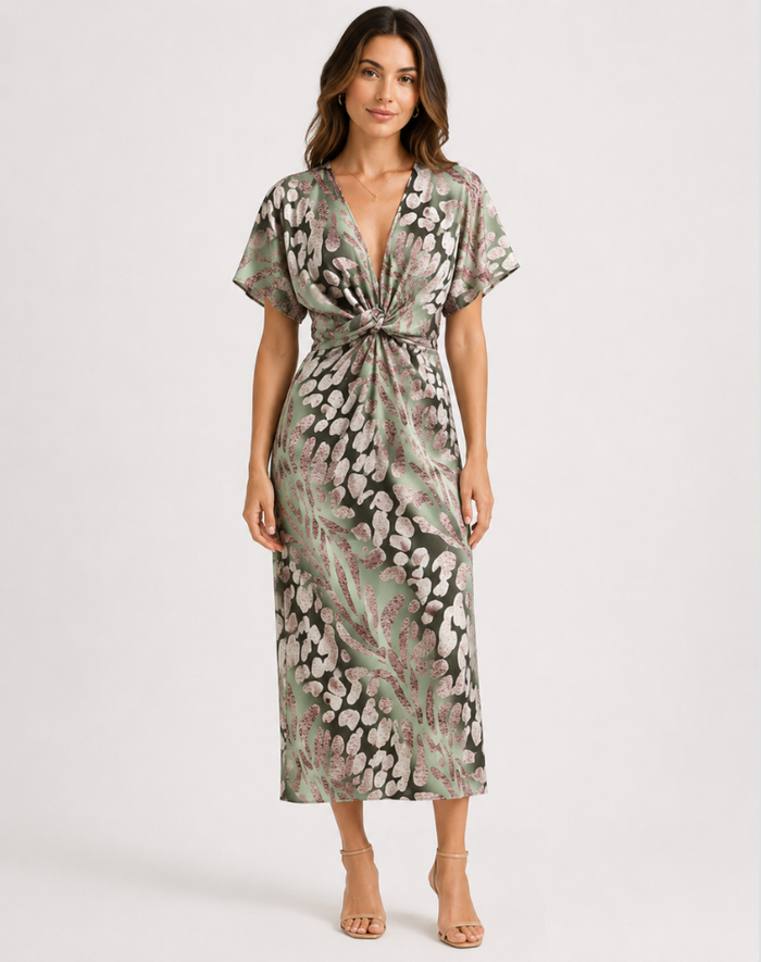 Tara - Breezy V-Neck Maxi Dress Wedding Guest Bridesmaid Evening Gown Cocktail