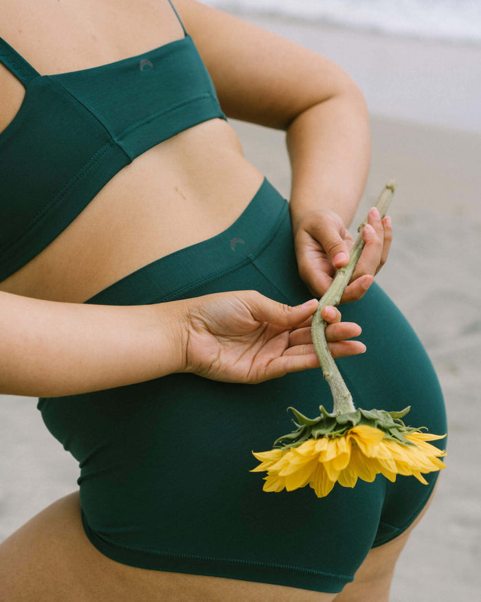 Green | Model is wearing size L with Brief