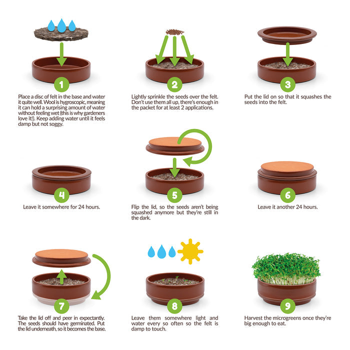 How to use microgreen grow kit instructions