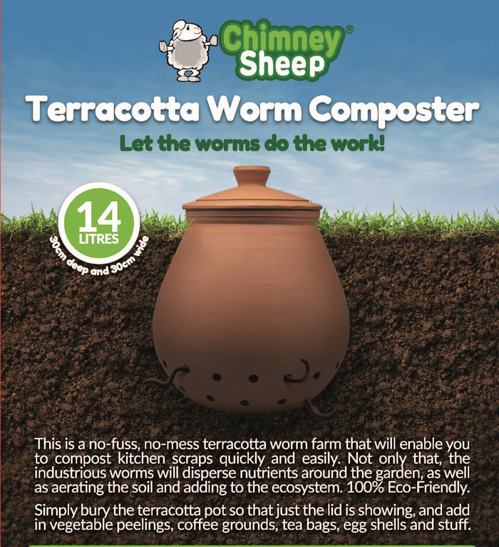 Terracotta Worm Composter 14 Litre