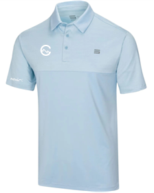 THREE SIXTY SIX MEN'S HEATHERED TWO-TONE GOLF POLO