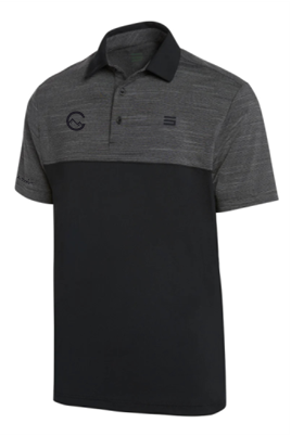 THREE SIXTY SIX MEN'S HEATHERED TWO-TONE GOLF POLO
