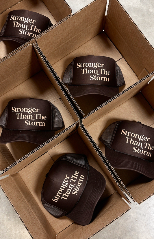 Trucker Hat - You Are Stronger Than The Storm (Espresso)