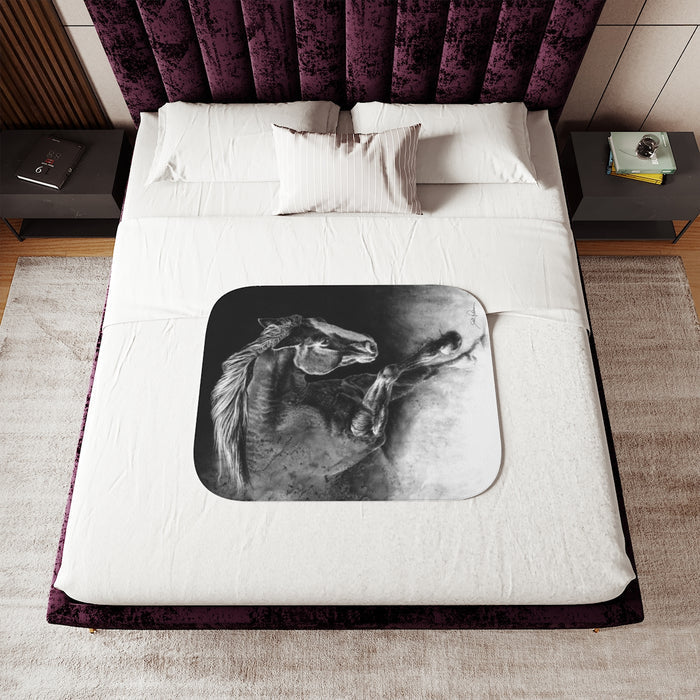 "Unbridled" Sherpa Blanket