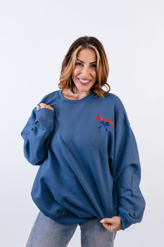 USA Bows Graphic Pullover - FINAL SALE - Macoma Boutique555 Presales