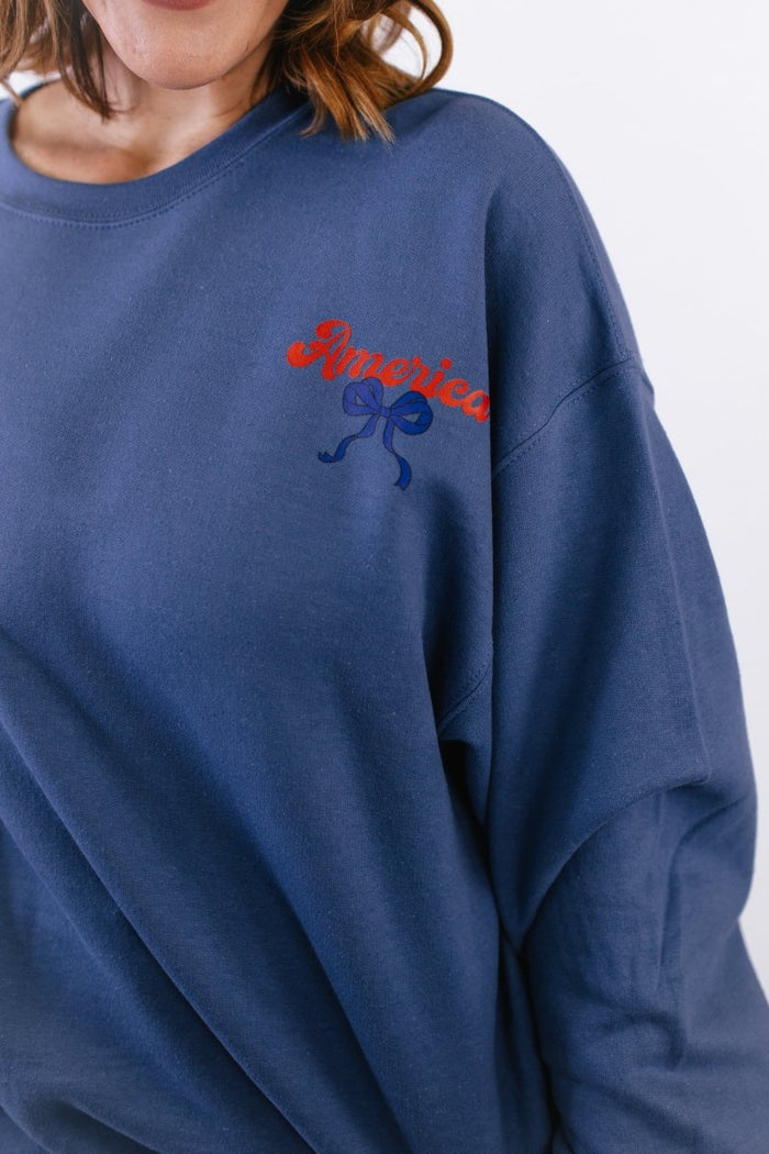 USA Bows Graphic Pullover - FINAL SALE - Macoma Boutique555 Presales