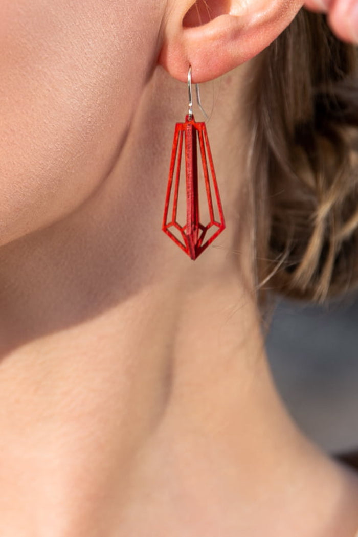 Valona Crystal 3D Red Earrings