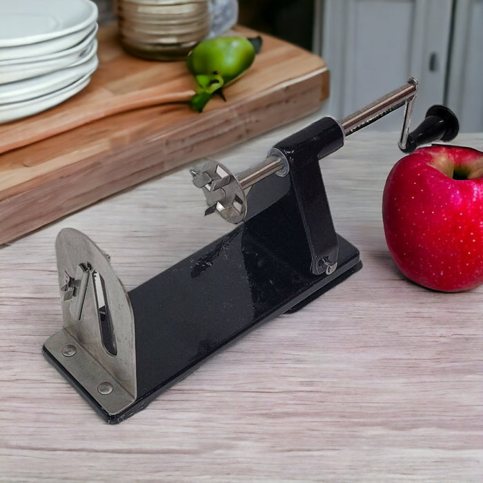Vegetable spiralizer slicer kitchen tool used to create spiral cut vegetables like zucchini noodles and fruit spirals.