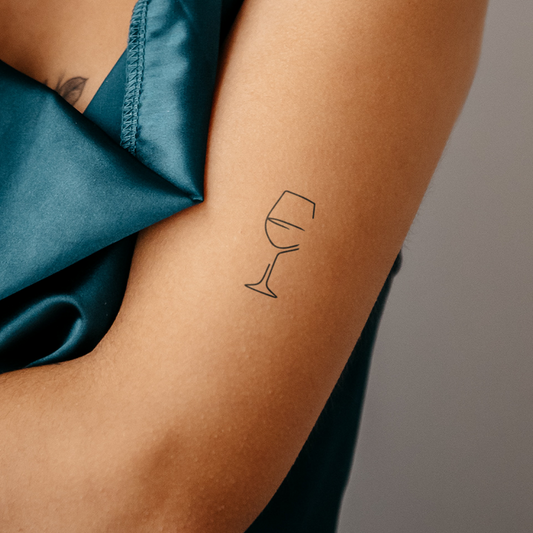 Weinglas Tattoo