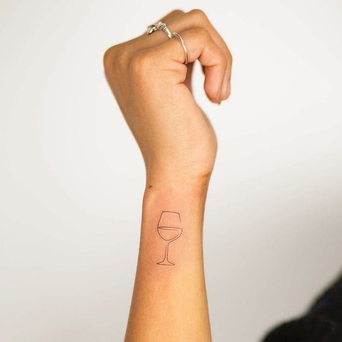 Wine Glass 2-Week-Tattoo Inkster