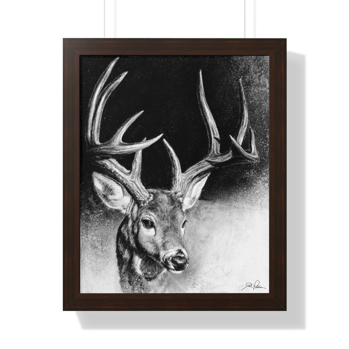 "Whitetail Buck" Framed Paper Print.