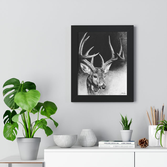 "Whitetail Buck" Framed Paper Print.