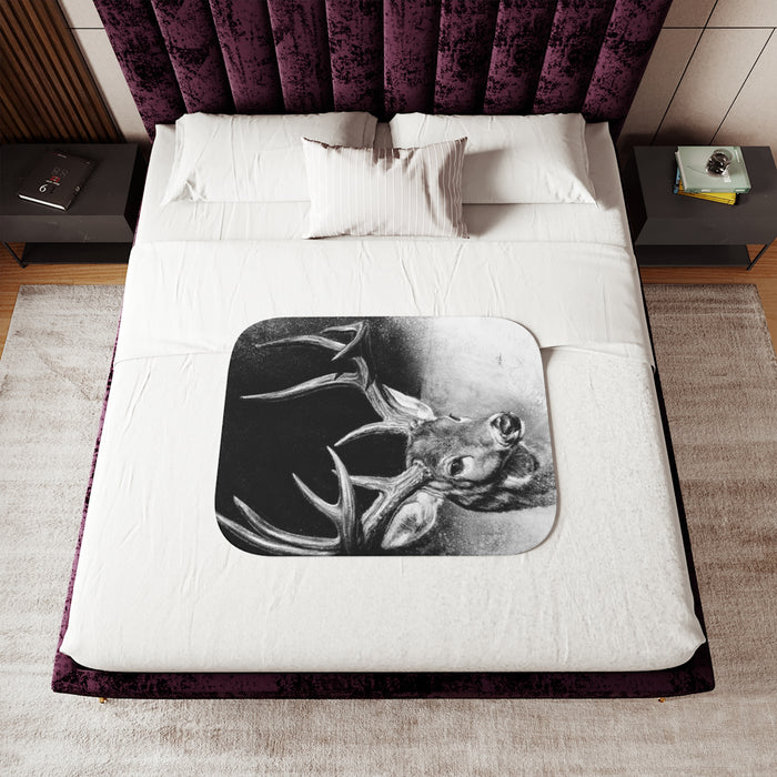 "Whitetail Buck" Sherpa Blanket.