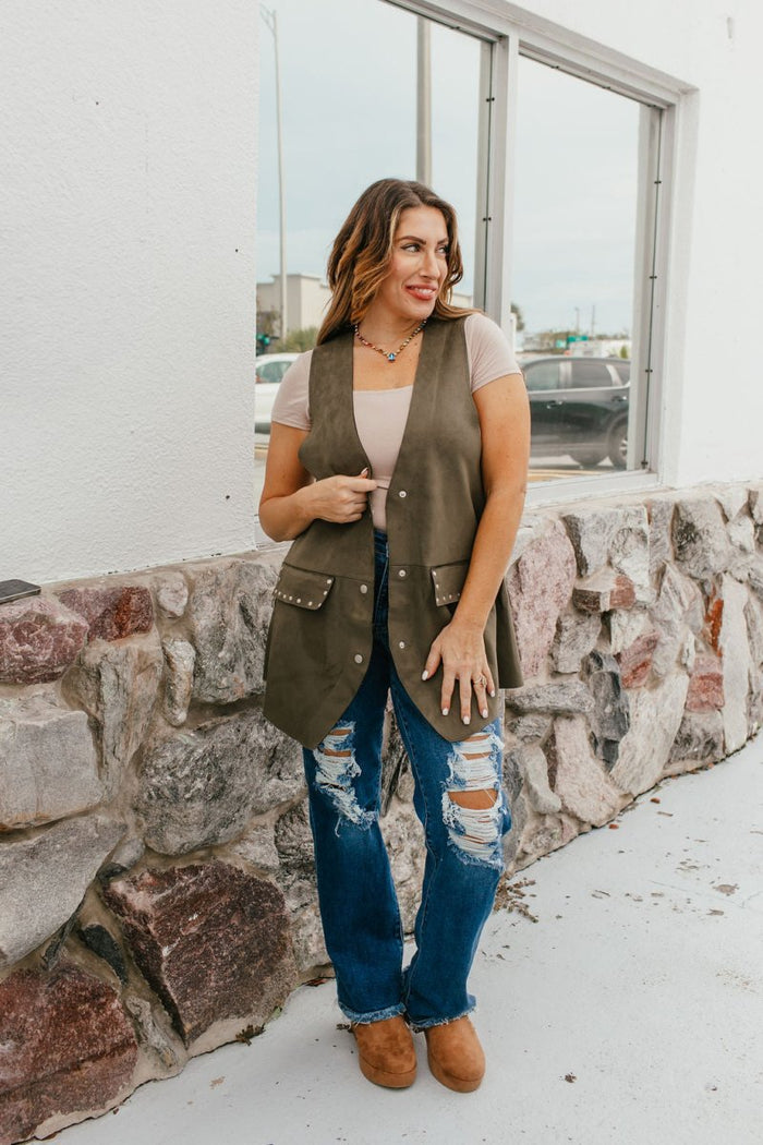 Wild West Luxe Suede Vest - Macoma Boutique230 Outerwear