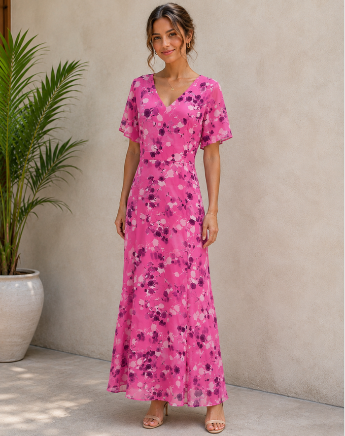 Women's Tailored Maxi Dress - Elegant Summer Sundress Fashion