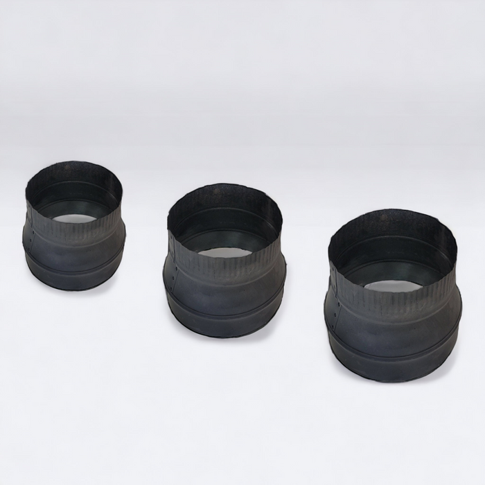 Wood Stove Pipe Reducers 6-7-8 Inches Black Wood Stove Chimney Pipe Reducers - Wainfleet Trading Post