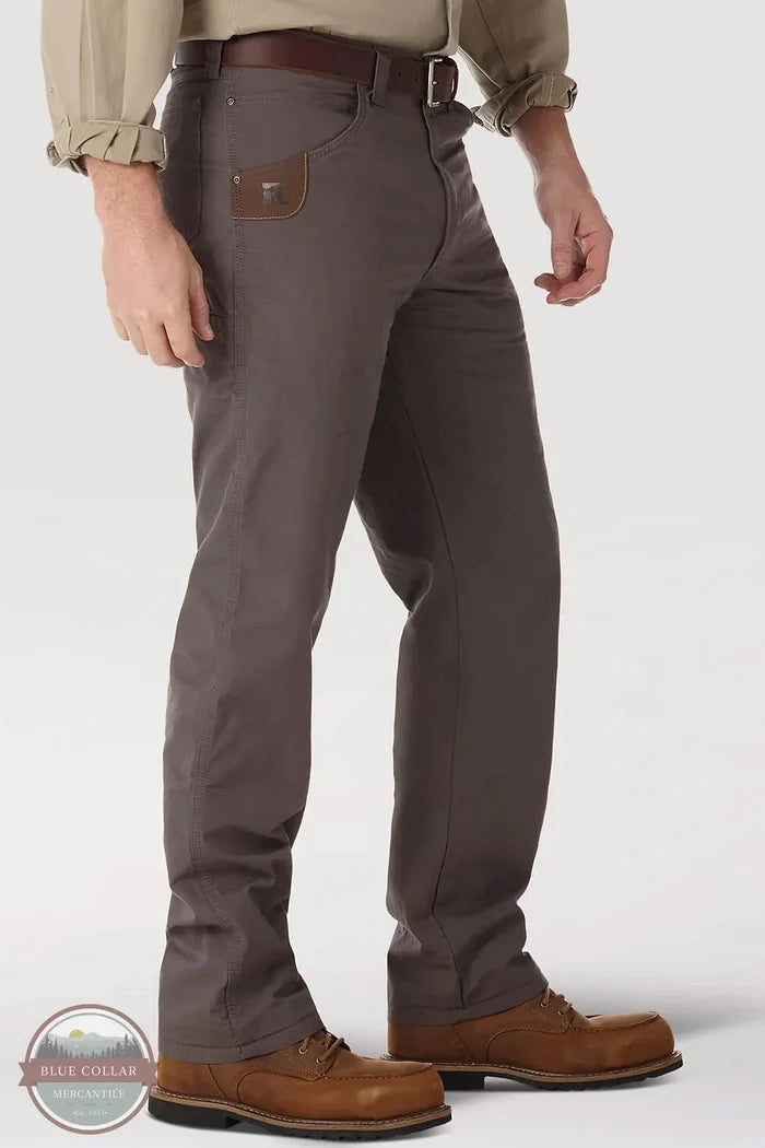 Wrangler 3W045CH Riggs Workwear Technician Pantsin Charcoal side view