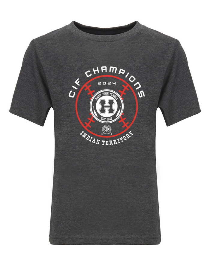 Youth Hart High CIF Champs, Charcoal Shirt