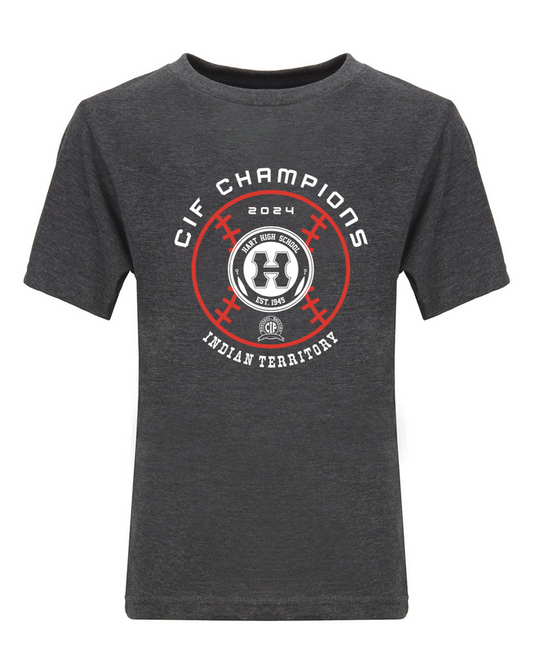 Youth Hart High CIF Champs, Charcoal Shirt